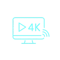 4K/8K Media Streaming Icon